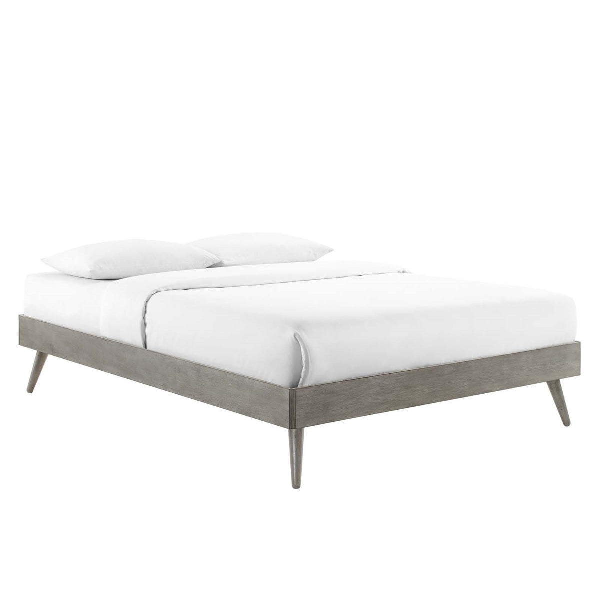 Margo Twin Wood Platform Bed Frame Gray