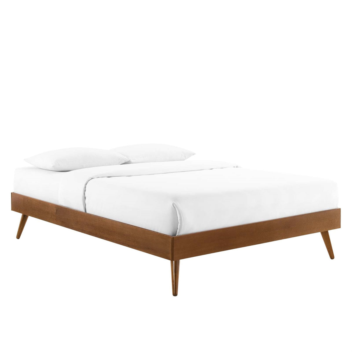 Margo King Wood Platform Bed Frame Walnut