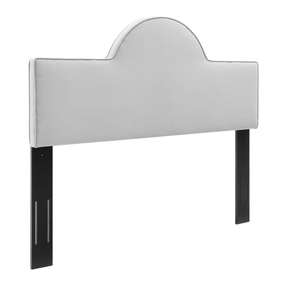 Casafoyer Mod-6303-Lgr Dawn Full/Queen Performance Velvet Headboard, Light Gray