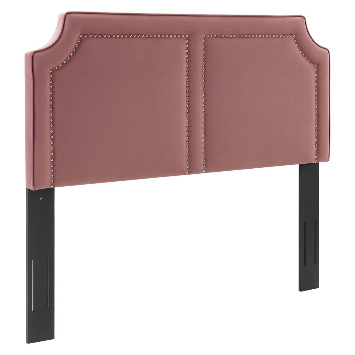 Casafoyer Cynthia Performance Velvet Headboard, King/California King, Dusty Rose