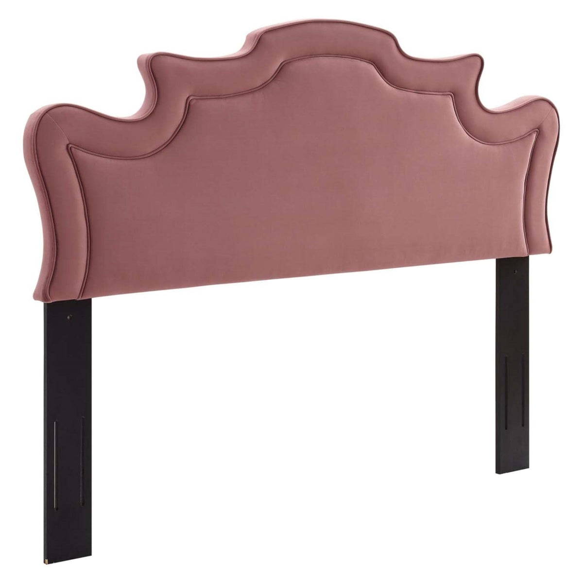 Casafoyer Evangeline Performance Velvet King/California King Headboard - Dusty Rose