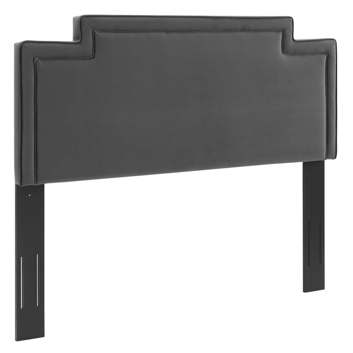 Casafoyer Transfix Modern Performance Velvet Twin Headboard In Charcoal