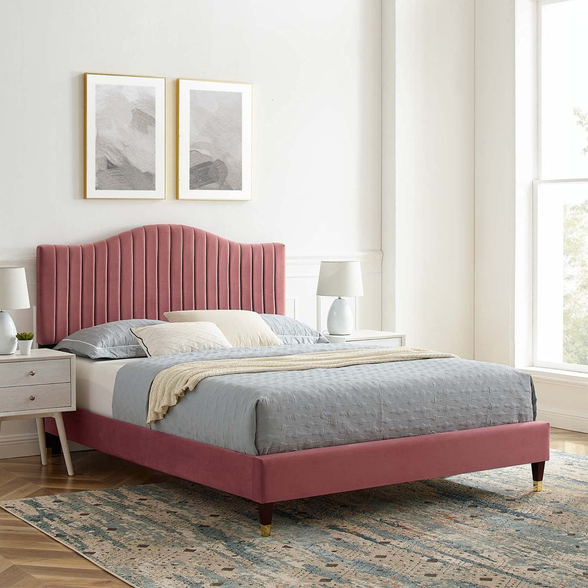 Casafoyer Juniper Platform, Queen, Dusty Rose