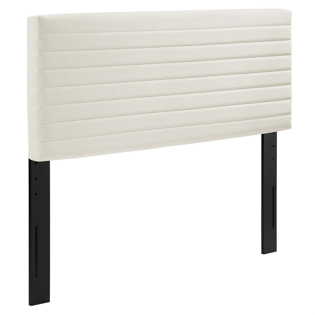 Timeless Elegance: Tranquil Channel Tufted Twin Headboard - Stain-Resistant Velvet
