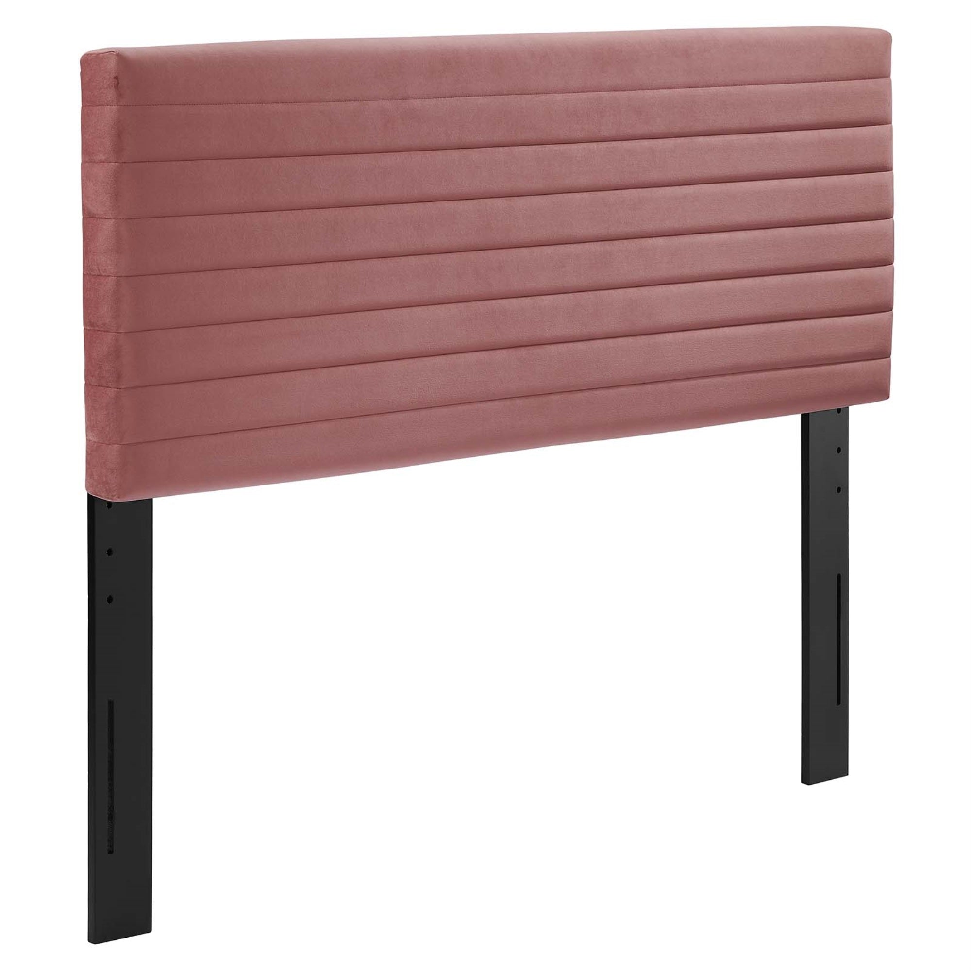 Exquisite Tranquil Channel Tufted Velvet Headboard - Full/Queen Size