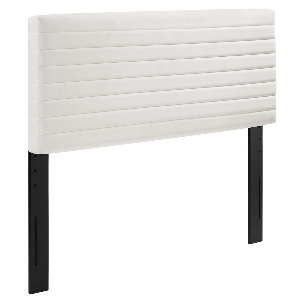Tranquil Channel Tufted Velvet Headboard - Elegant, Stain-Resistant, Adjustable King/California King