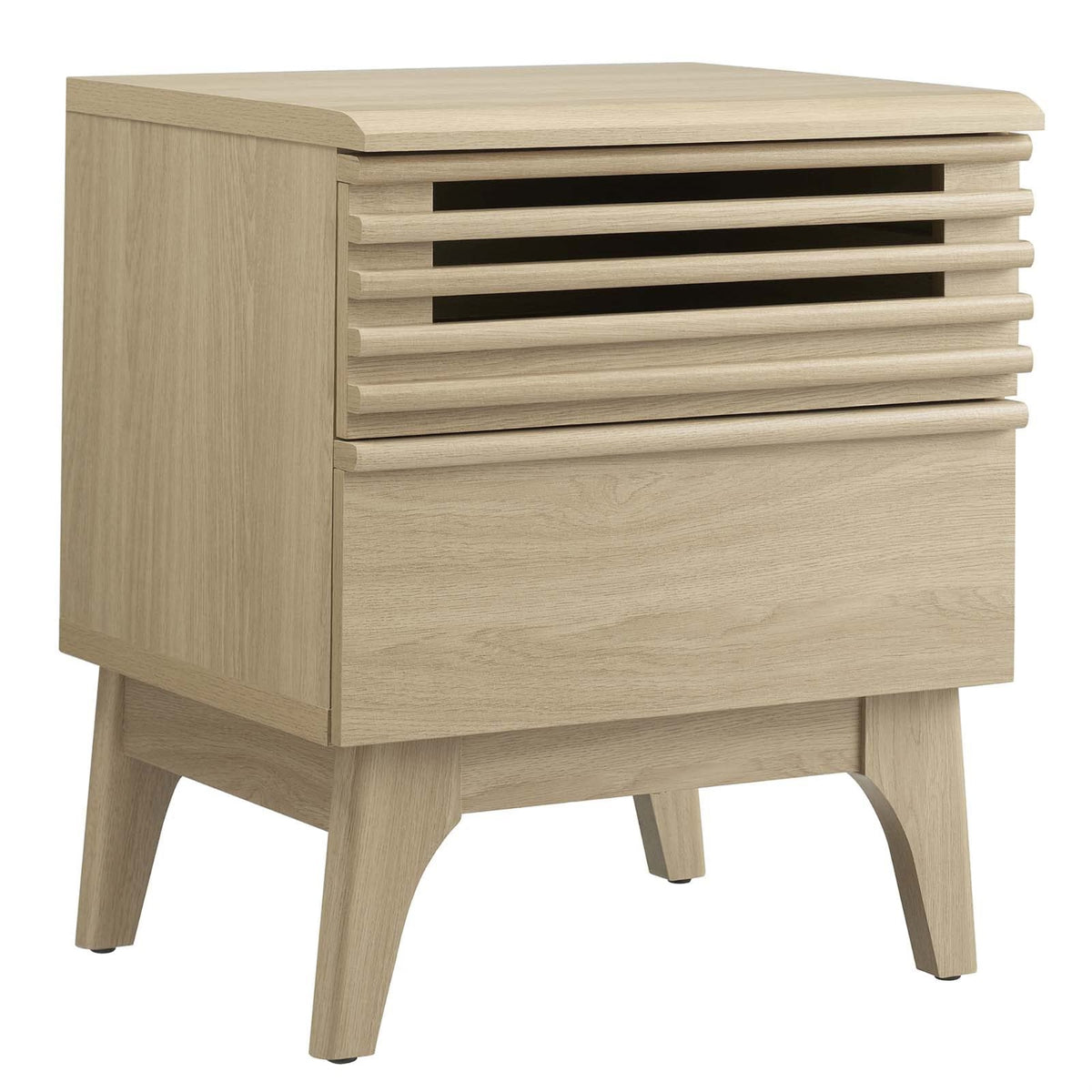 Casafoyer Render Mid-Century Modern, Nightstand, Oak