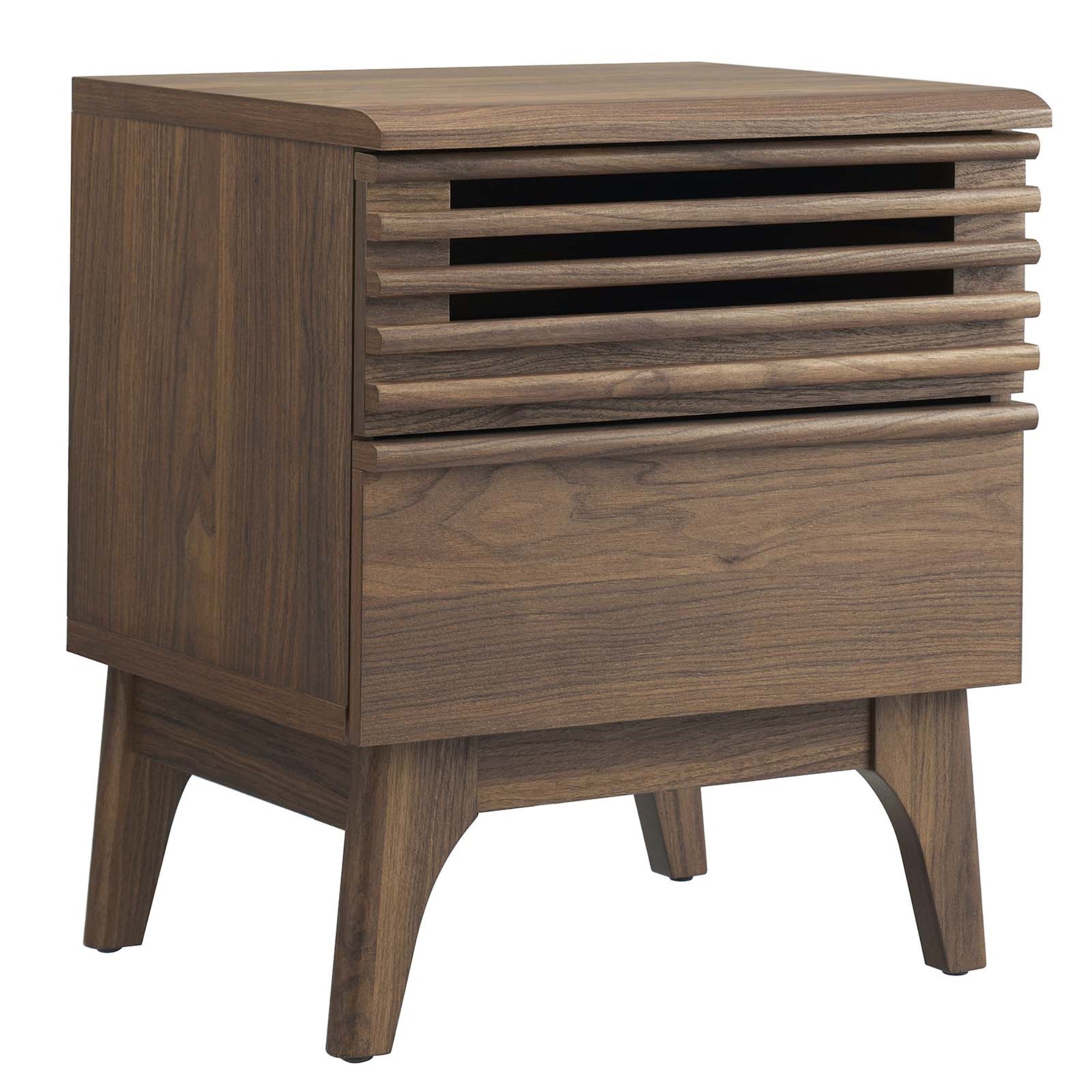 Render Nightstand: Stylish Mid-Century End Table With Ample Storage