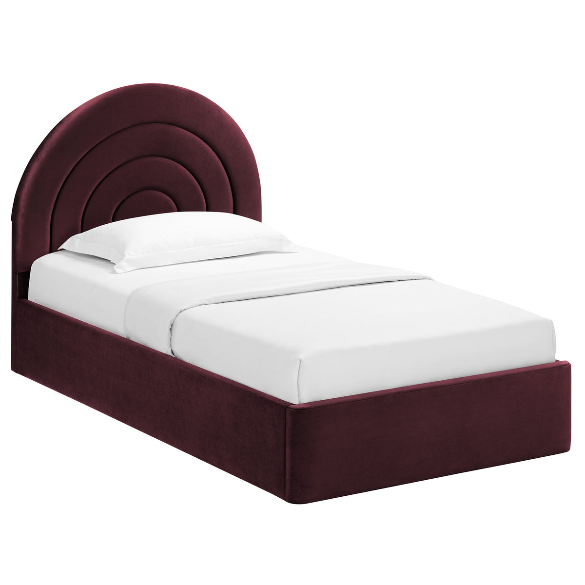 Solana Arched Performance Velvet Twin Platform Bed By Modway