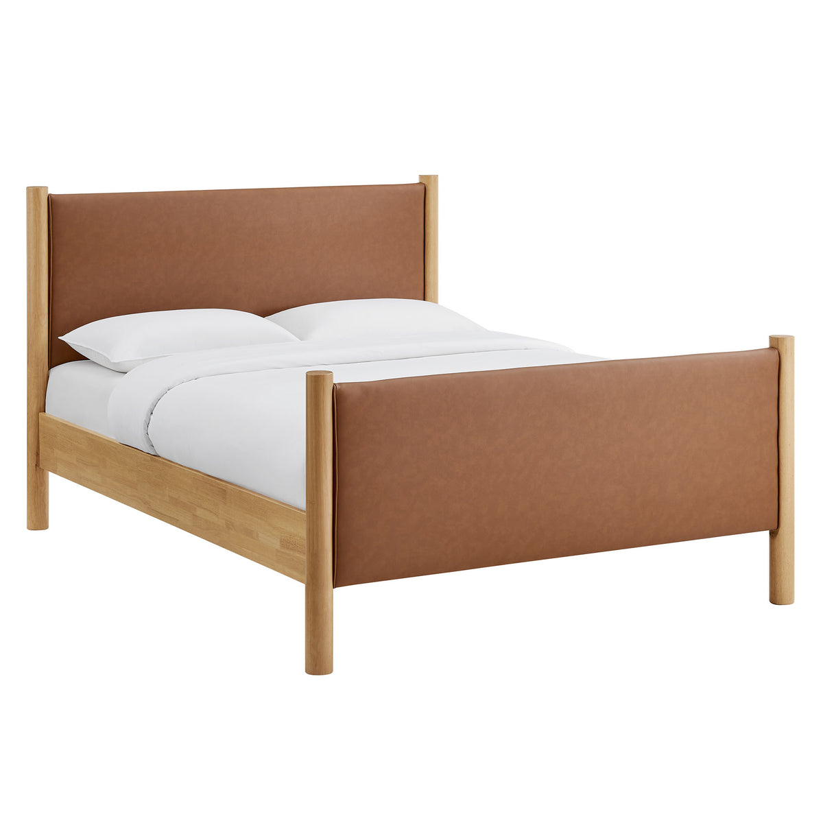 Maven Full Size Vegan Leather Upholstered Platform Bed By Modway