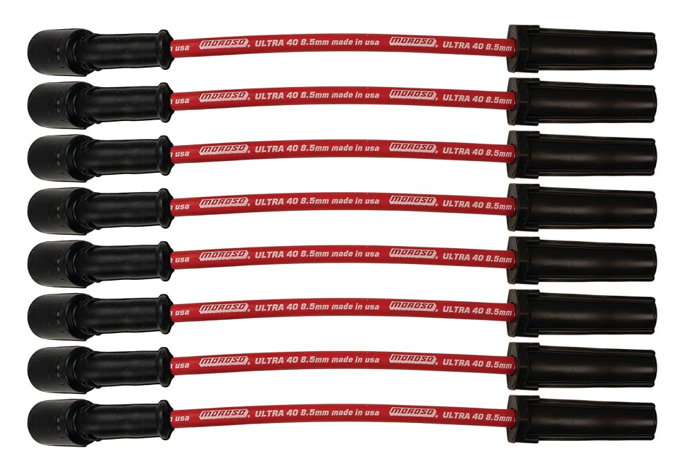 Wire Set 8.5Mm Red Ultra 40 Ls 11In. Long Wo Alum. Heatshield