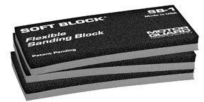 Soft Block Flexible Sanding Block, 3 Pack