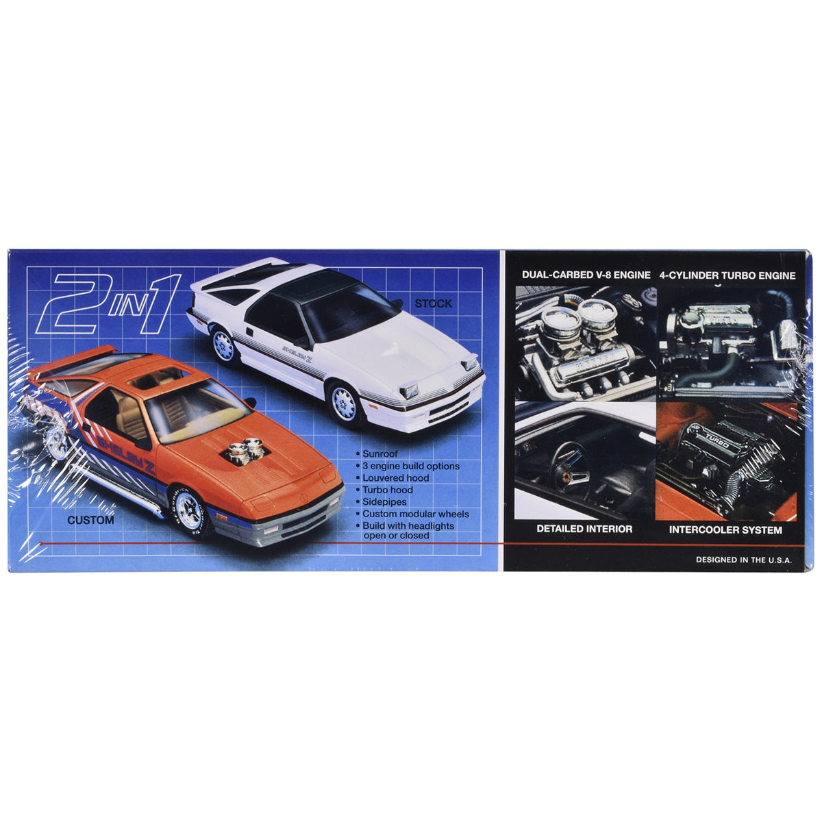 Skill 2 Model Kit 1988 Dodge Shelby Daytona Z 2-In-1 Kit 1/25 Scale Model By Mpc