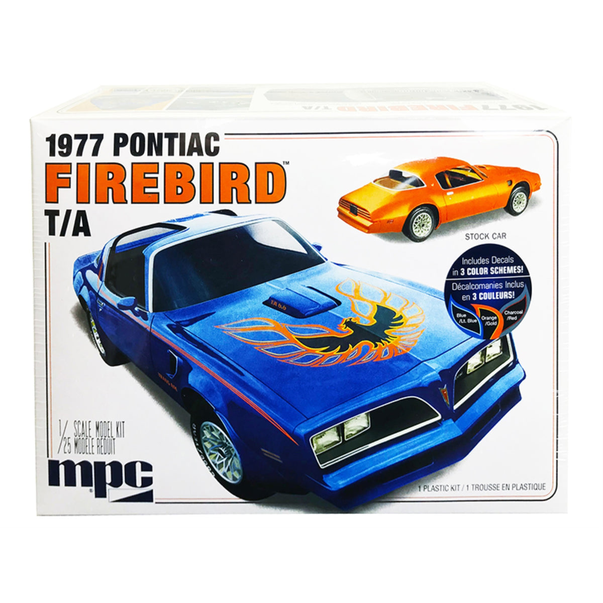 Skill 2 Model Kit 1977 Pontiac Firebird T/A Trans Am 1/25 Scale Model By Mpc