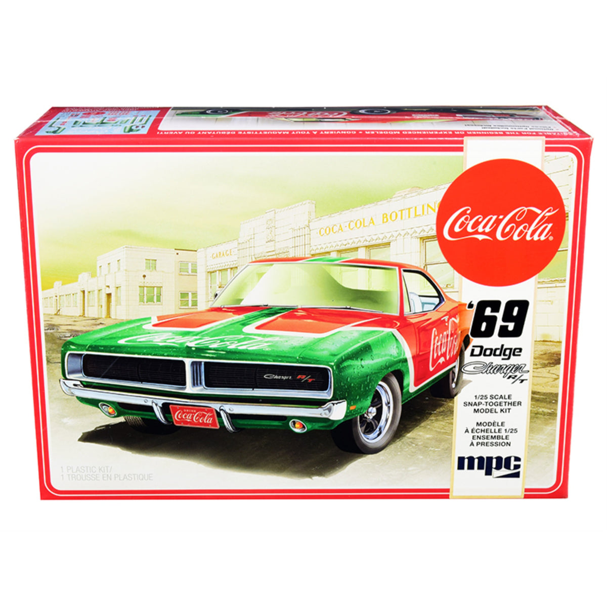 Skill 3 Snap Model Kit 1969 Dodge Charger Rt 'Coca-Cola' 1/25 Scale Model By Mpc