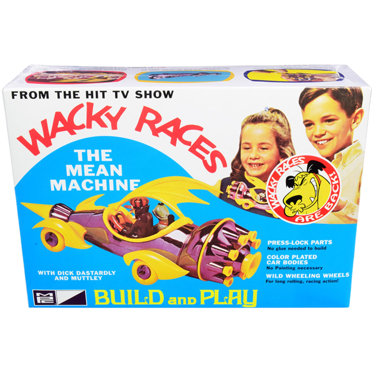 Skill 2 Snap Model Kit The Mean Machine With Dick Dastardly And Muttley Figurines 'Wacky Races' (1968) Tv Series 1/25 Scale Model By Mpc