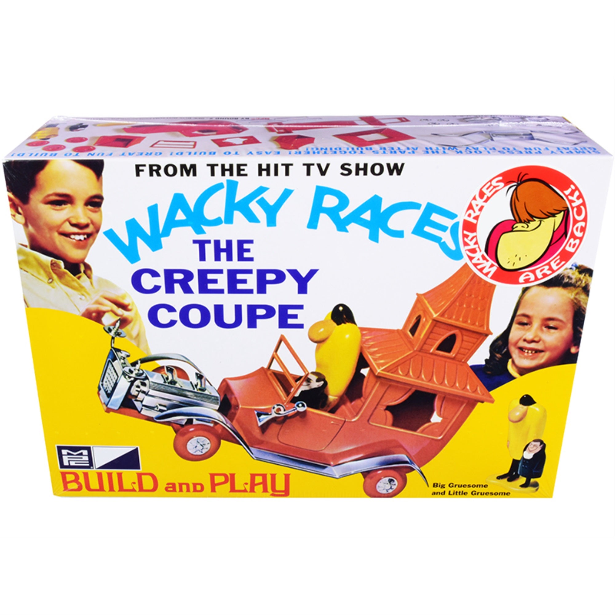 Skill 2 Snap Model Kit The Creepy Coupe With Big Gruesome And Little Gruesome Figurines 'Wacky Races' (1968) Tv Series 1/25 Scale Model By Mpc