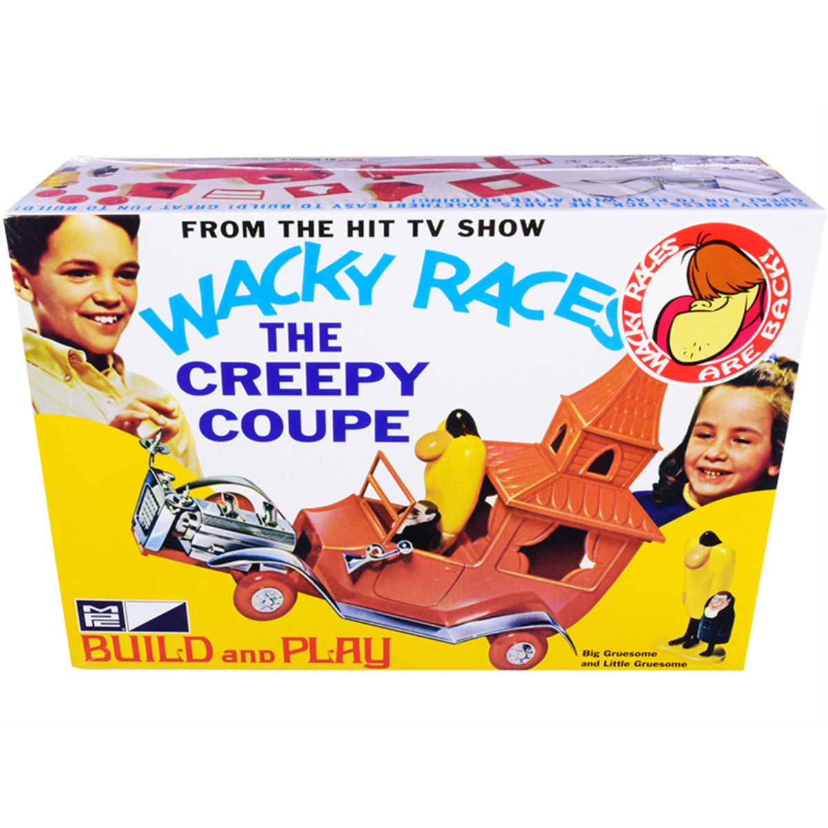 Skill 2 Snap Model Kit The Creepy Coupe With Big Gruesome And Little Gruesome Figurines 'Wacky Races' (1968) Tv Series 1/25 Scale Model By Mpc