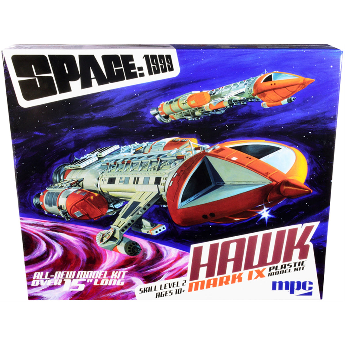 Skill 2 Model Kit Hawk Mark Ix Space Fighter 'Space: 1999' (1975-1977) Tv Show 1/48 Scale Model By Mpc