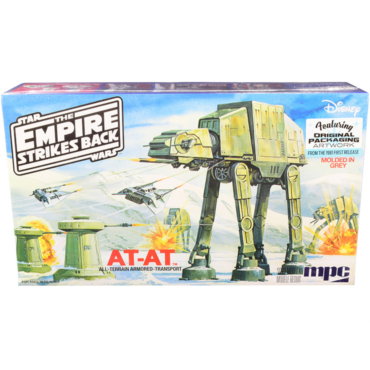 Skill 2 Model Kit At-At (All-Terrain Armored-Transport) 'Star Wars: The Empire Strikes Back' (1980) Movie 1/100 Scale Model By Mpc
