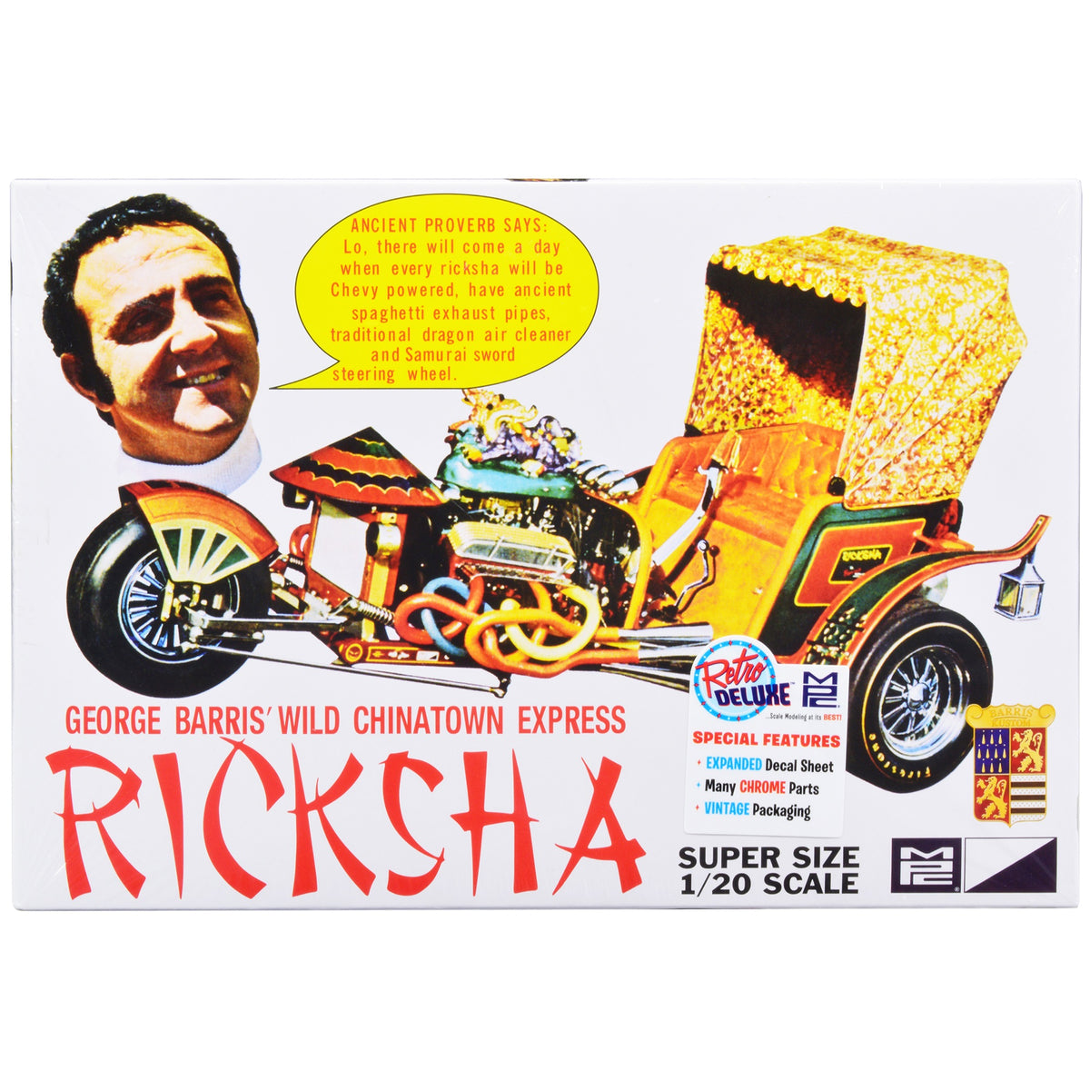 Skill 2 Model Kit George Barris' Wild Chinatown Express Ricksha 1/20 Scale Model By Mpc