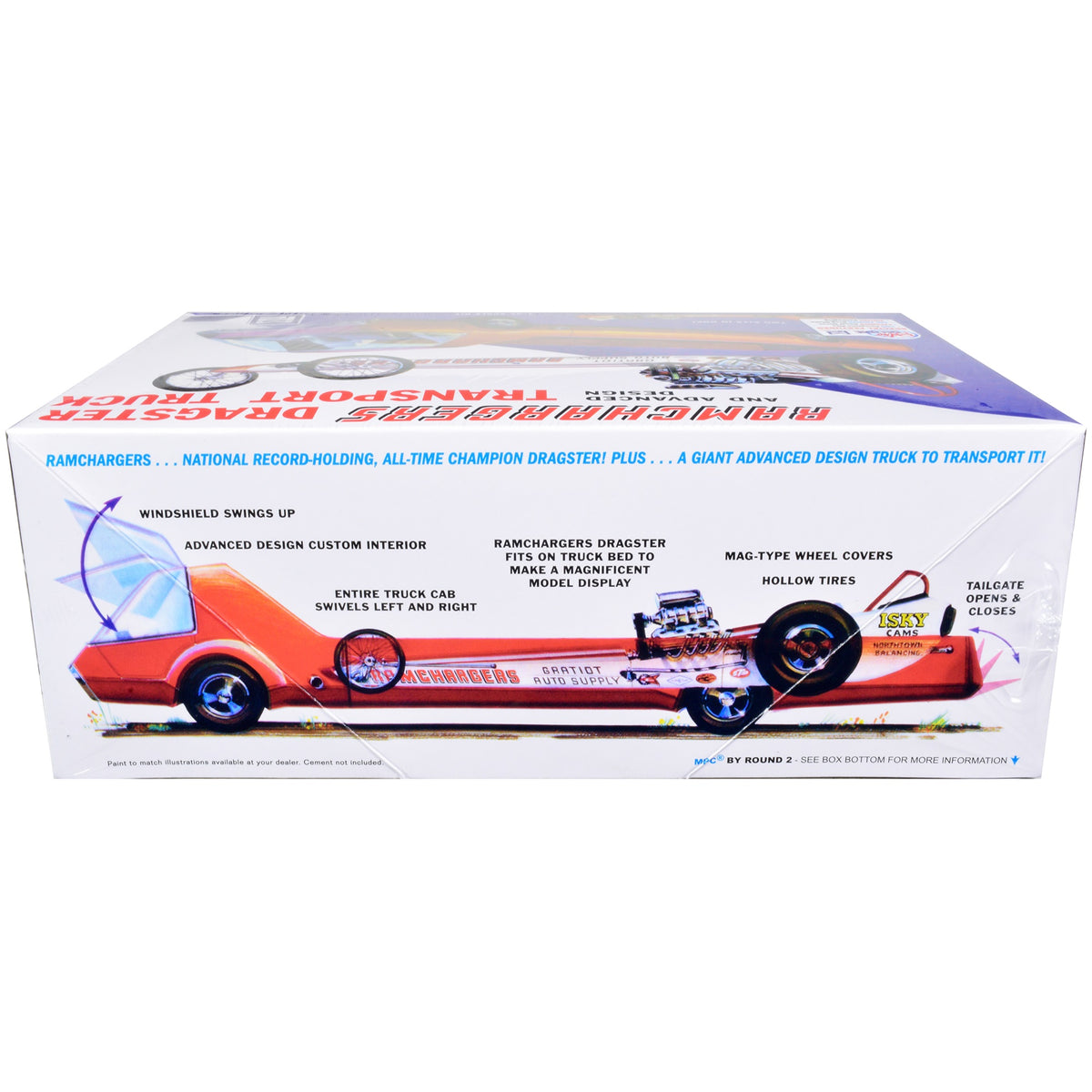 Skill 2 Model Kit Ramchargers Dragster And Advanced Design Transport Truck 2 Kits In 1 1/25 Scale Models By Mpc