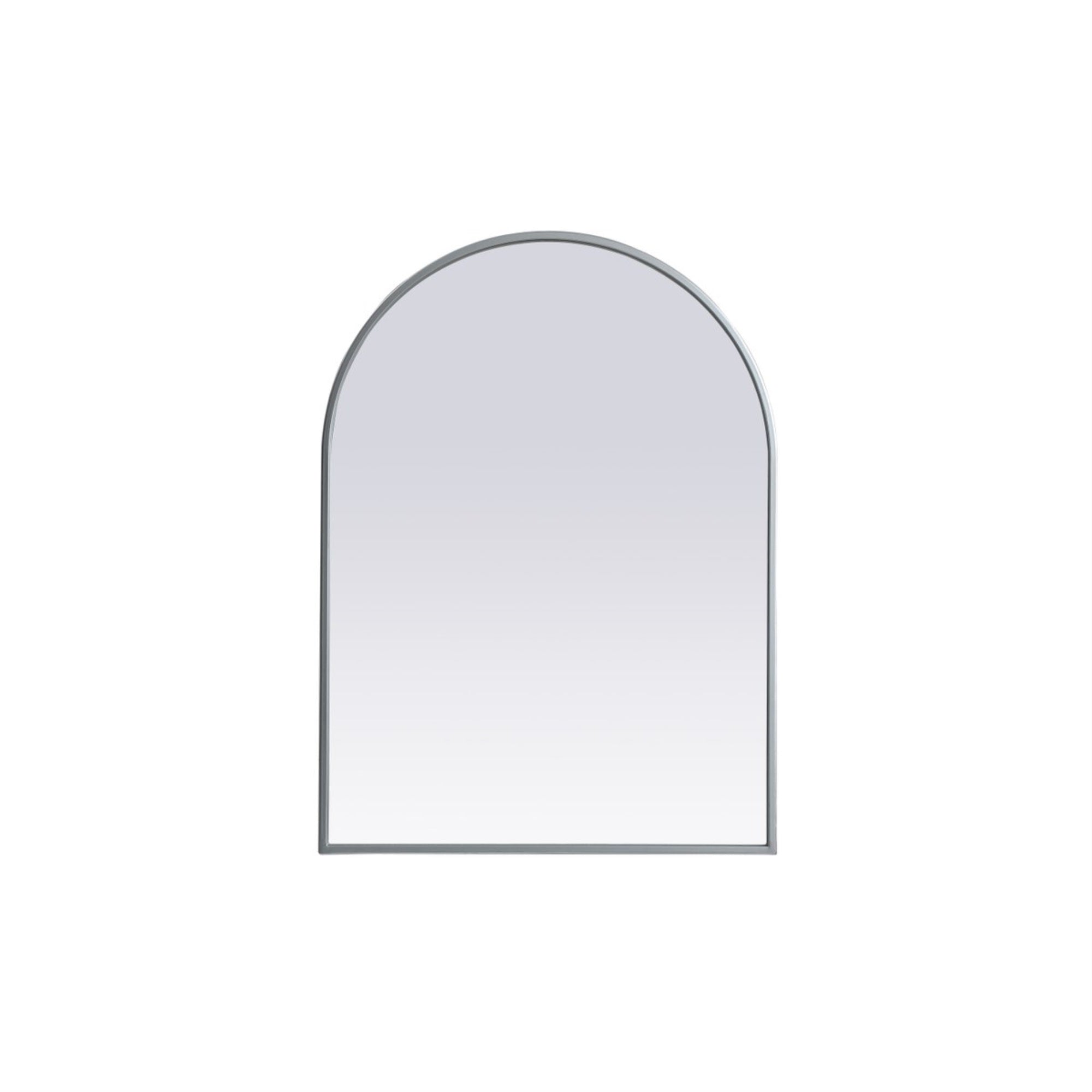 Metal Frame Arch Mirror 22X30 Inch In Silver