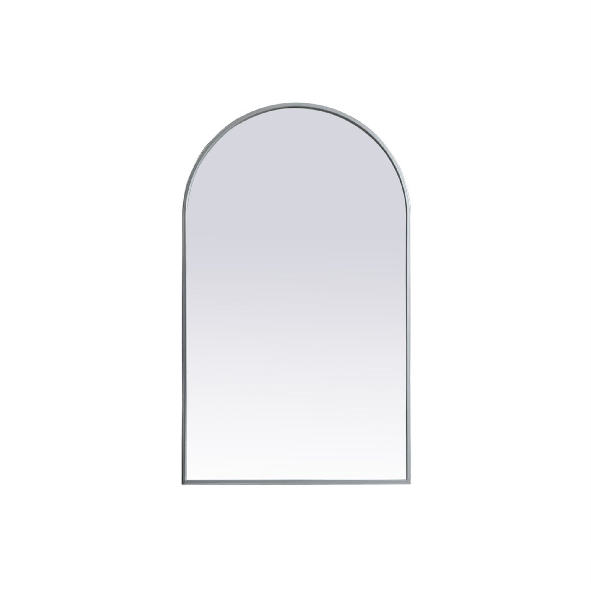 Metal Frame Arch Mirror 24X40 Inch In Silver