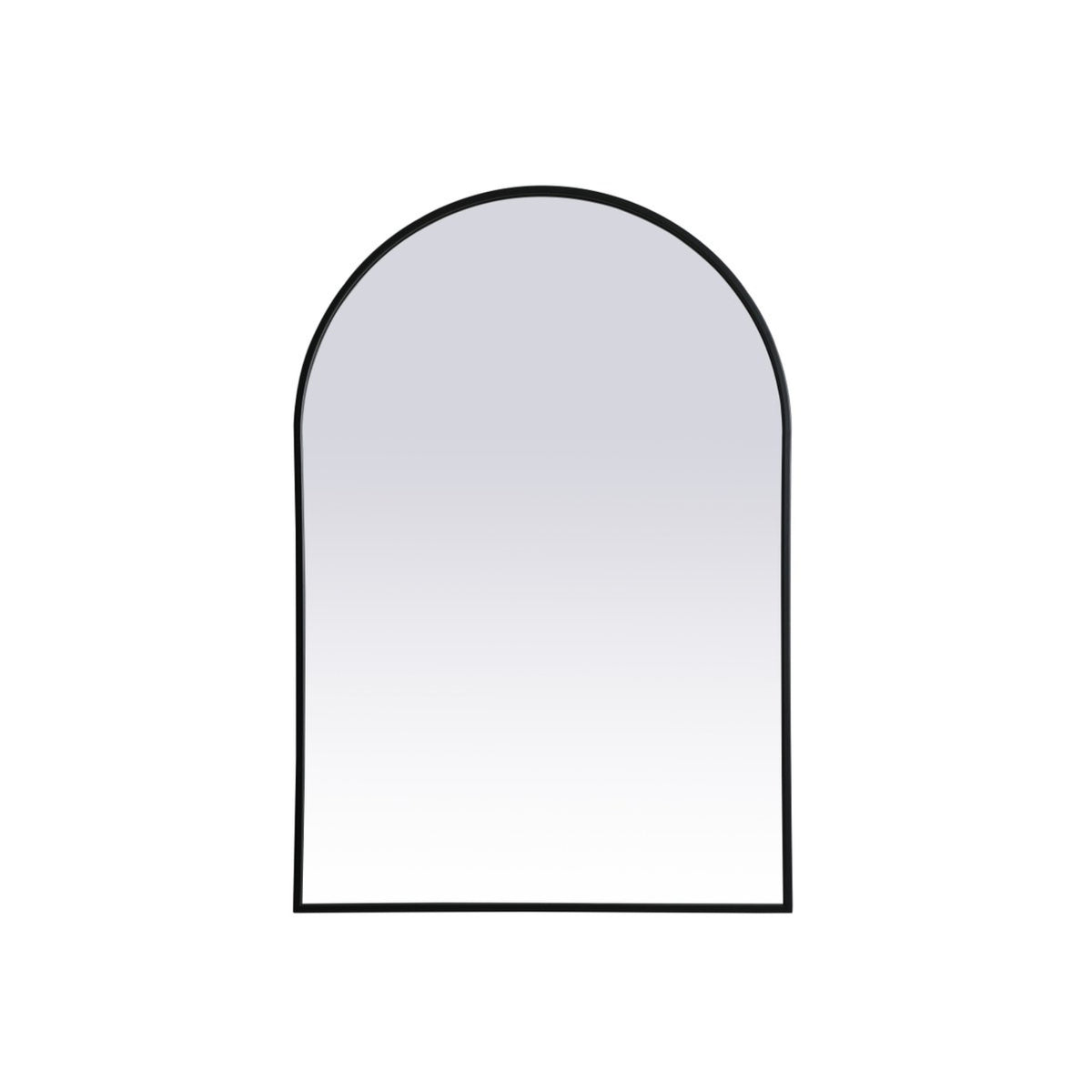 Metal Frame Arch Mirror 27X40 Inch In Black