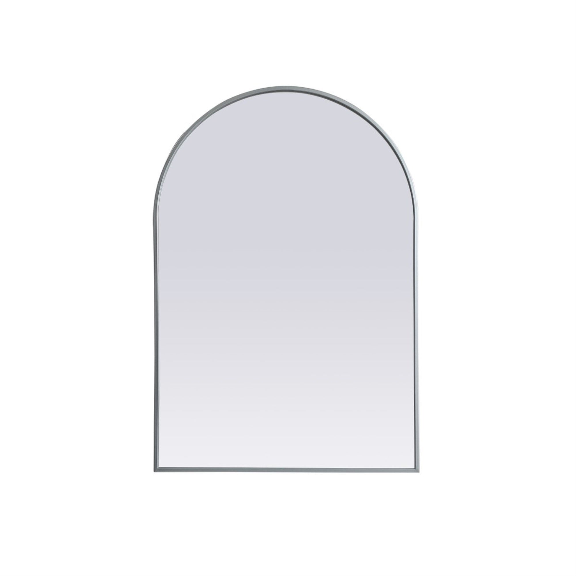 Metal Frame Arch Mirror 27X40 Inch In Silver