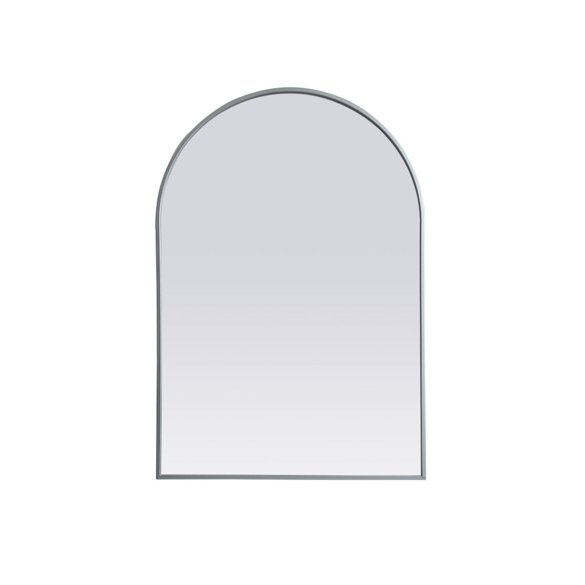 Metal Frame Arch Mirror 27X40 Inch In Silver