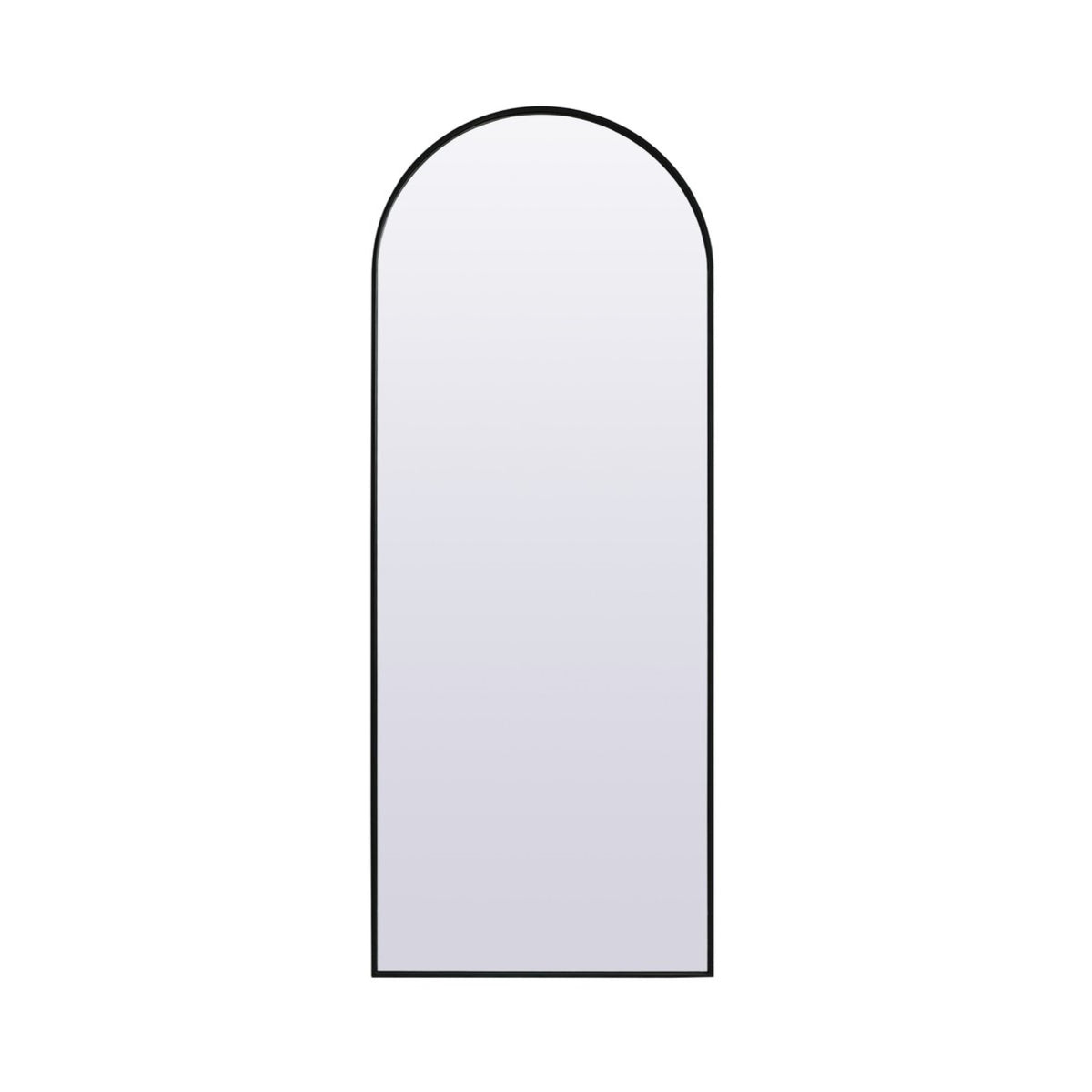 Metal Frame Arch Full Length Mirror 28X74 Inch In Black