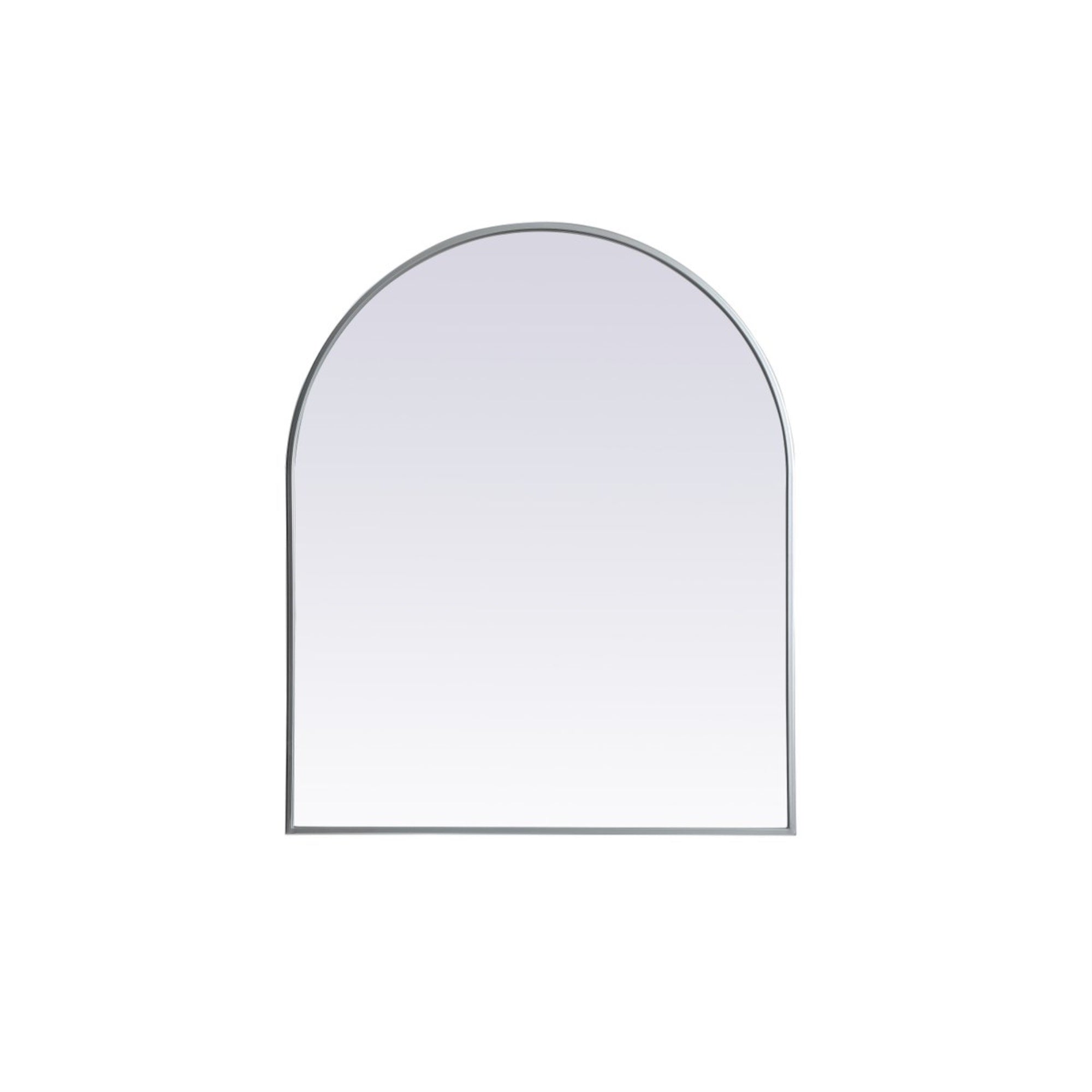 Metal Frame Arch Mirror 30X36 Inch In Silver