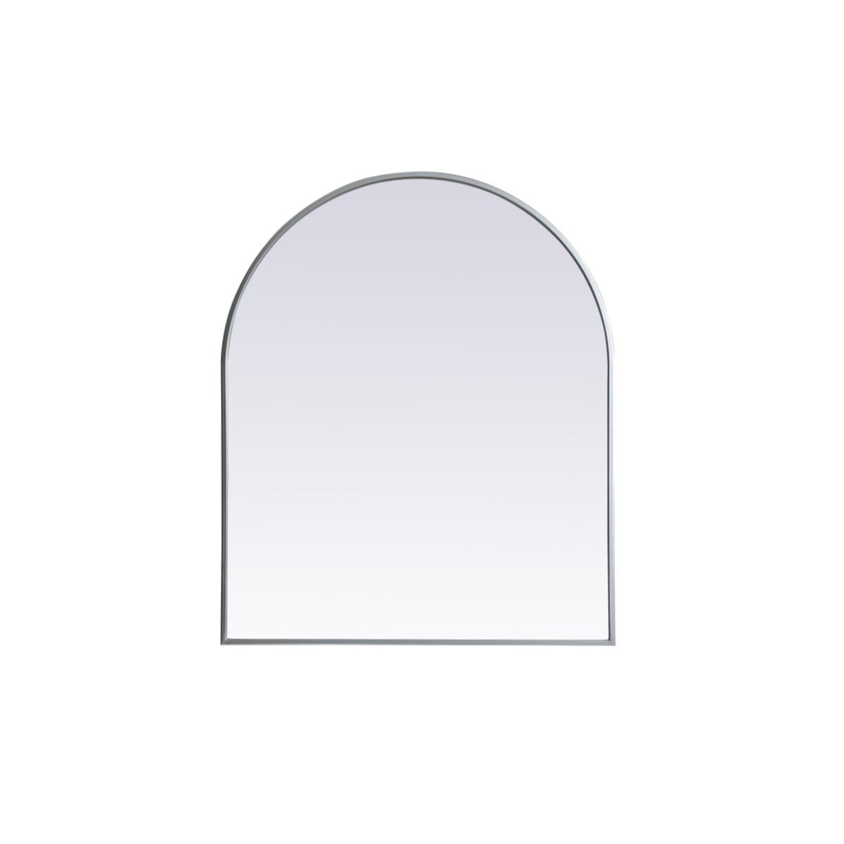 Metal Frame Arch Mirror 30X36 Inch In Silver