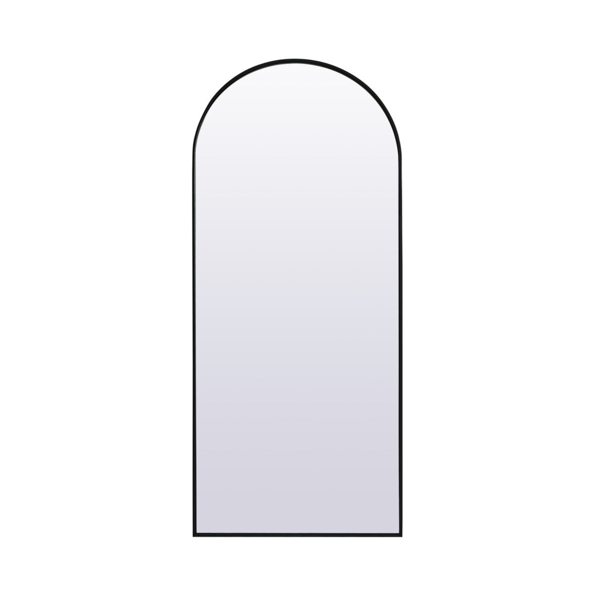 Metal Frame Arch Full Length Mirror 32X76 Inch In Black