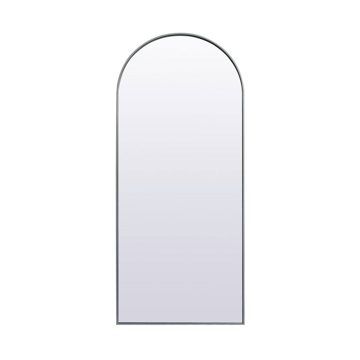 Metal Frame Arch Full Length Mirror 32X76 Inch In Silver