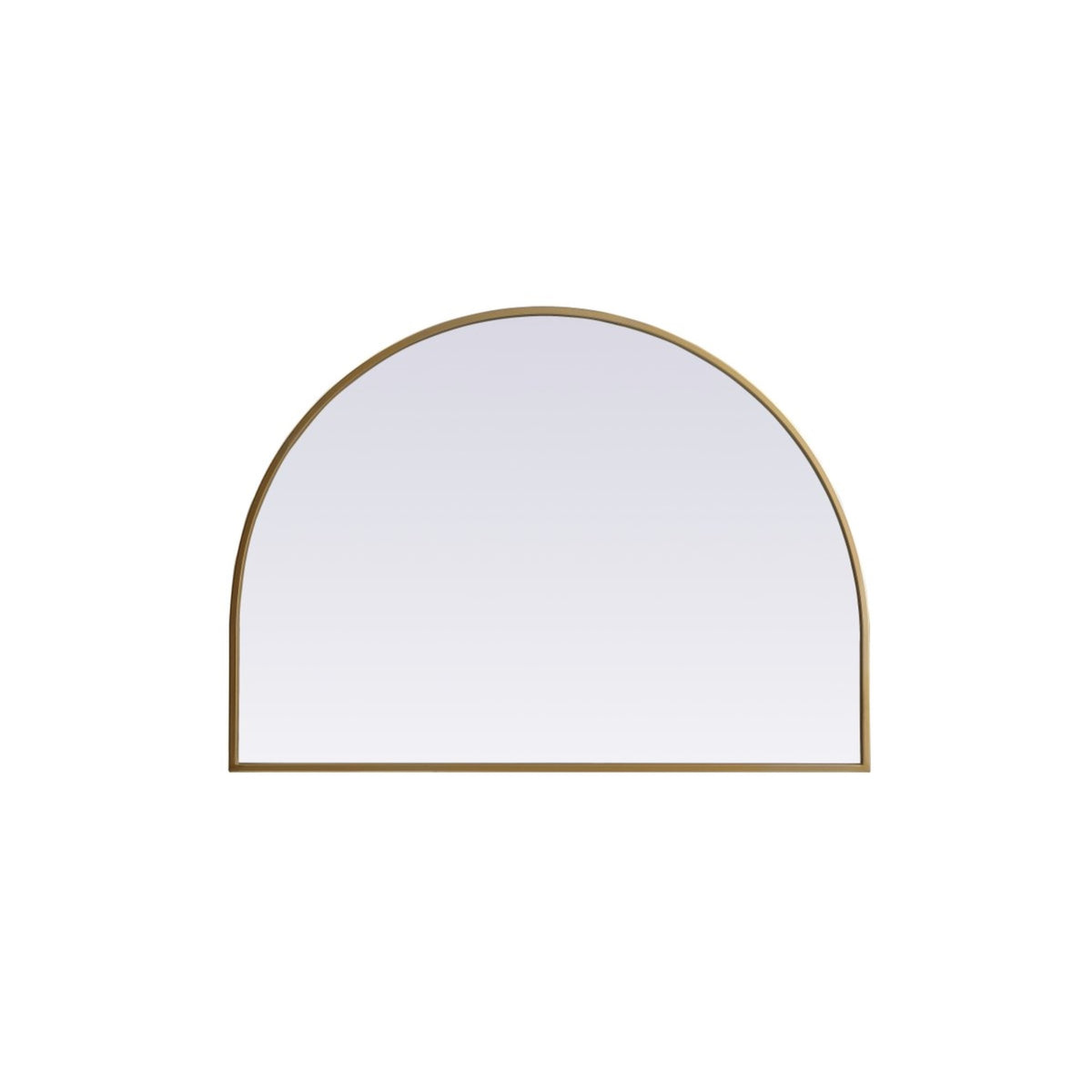 Metal Frame Arch Mirror 33X24 Inch In Brass – Virventures
