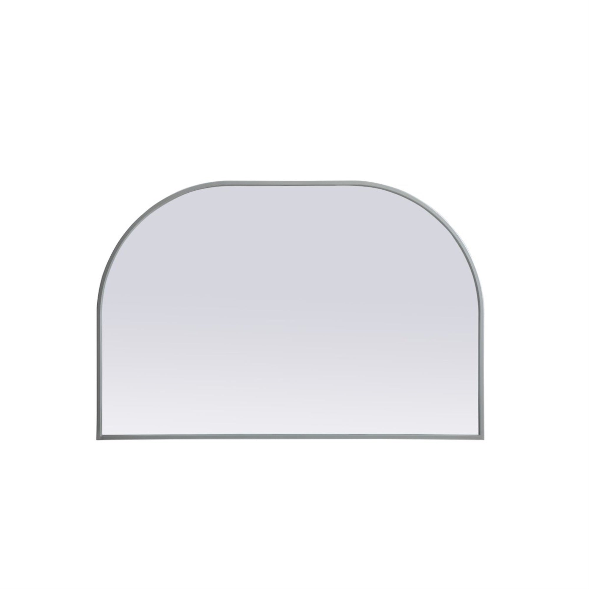Metal Frame Arch Mirror 36X24 Inch In Silver