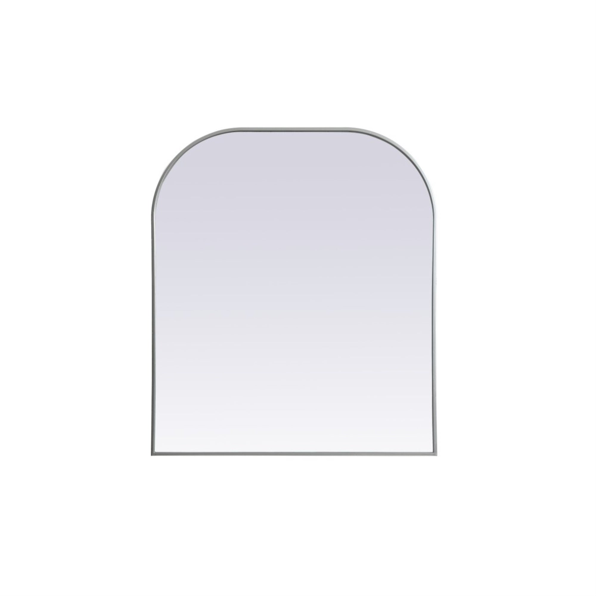 Metal Frame Arch Mirror 36X42 Inch In Silver