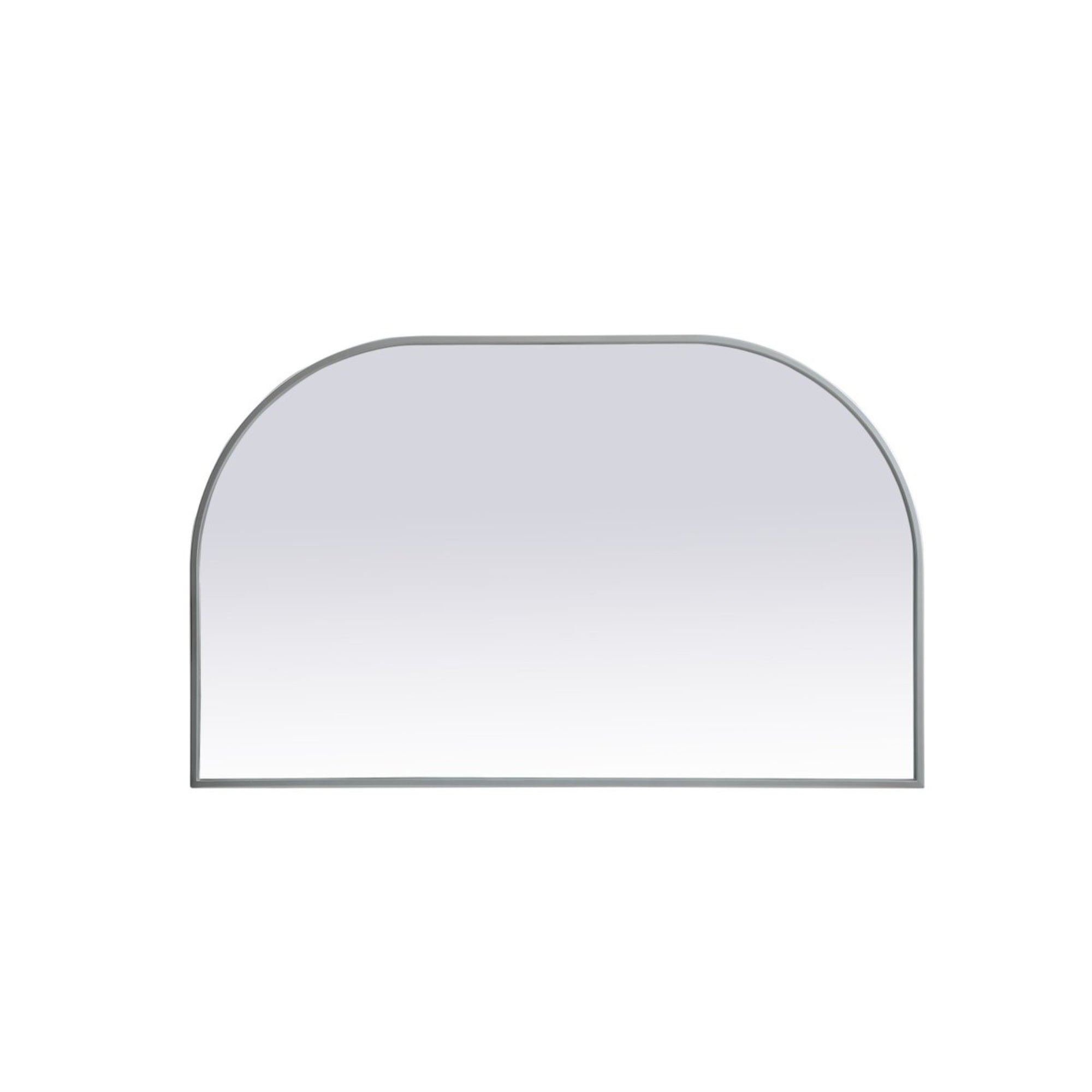 Metal Frame Arch Mirror 39X24 Inch In Silver