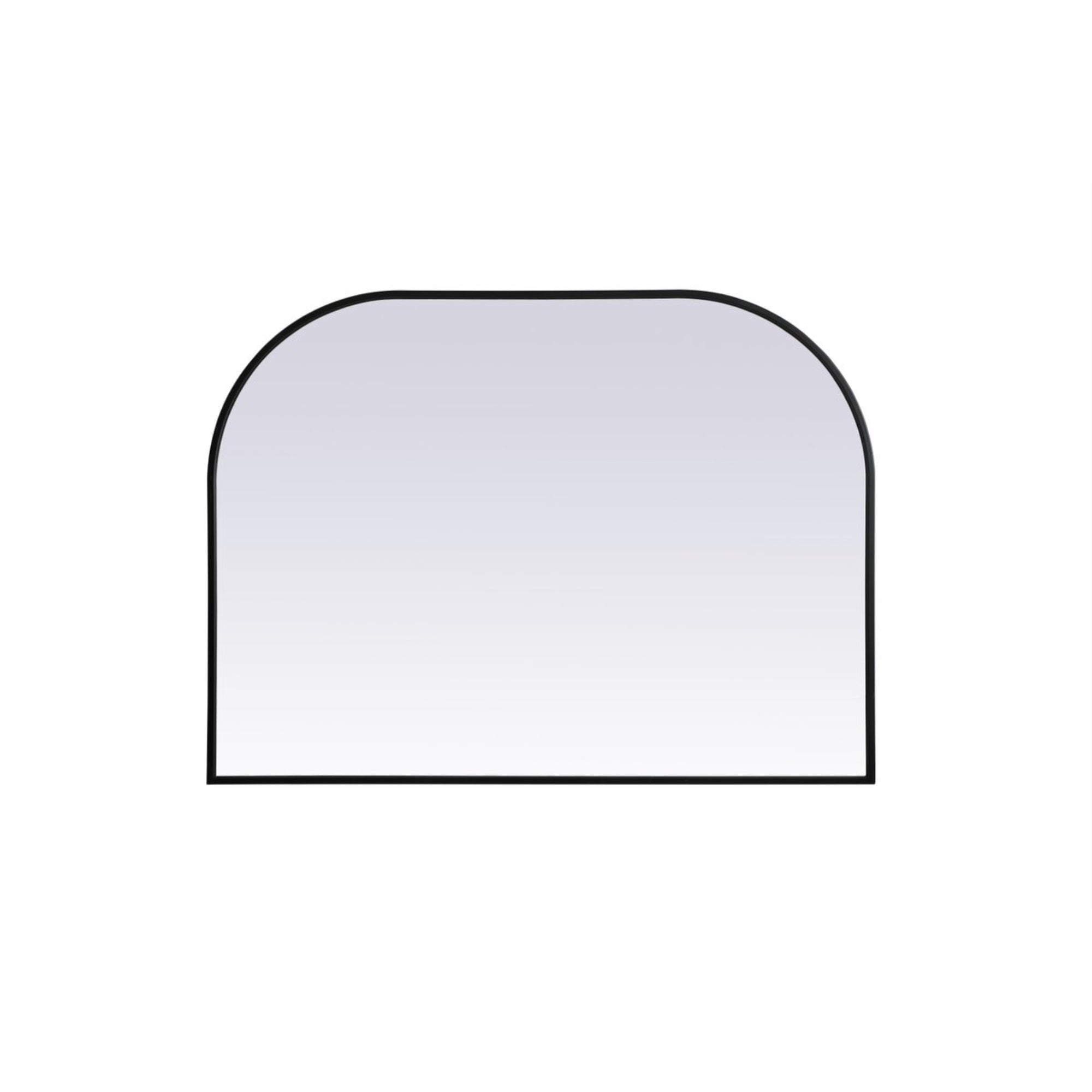 Metal Frame Arch Mirror 40X30 Inch In Black
