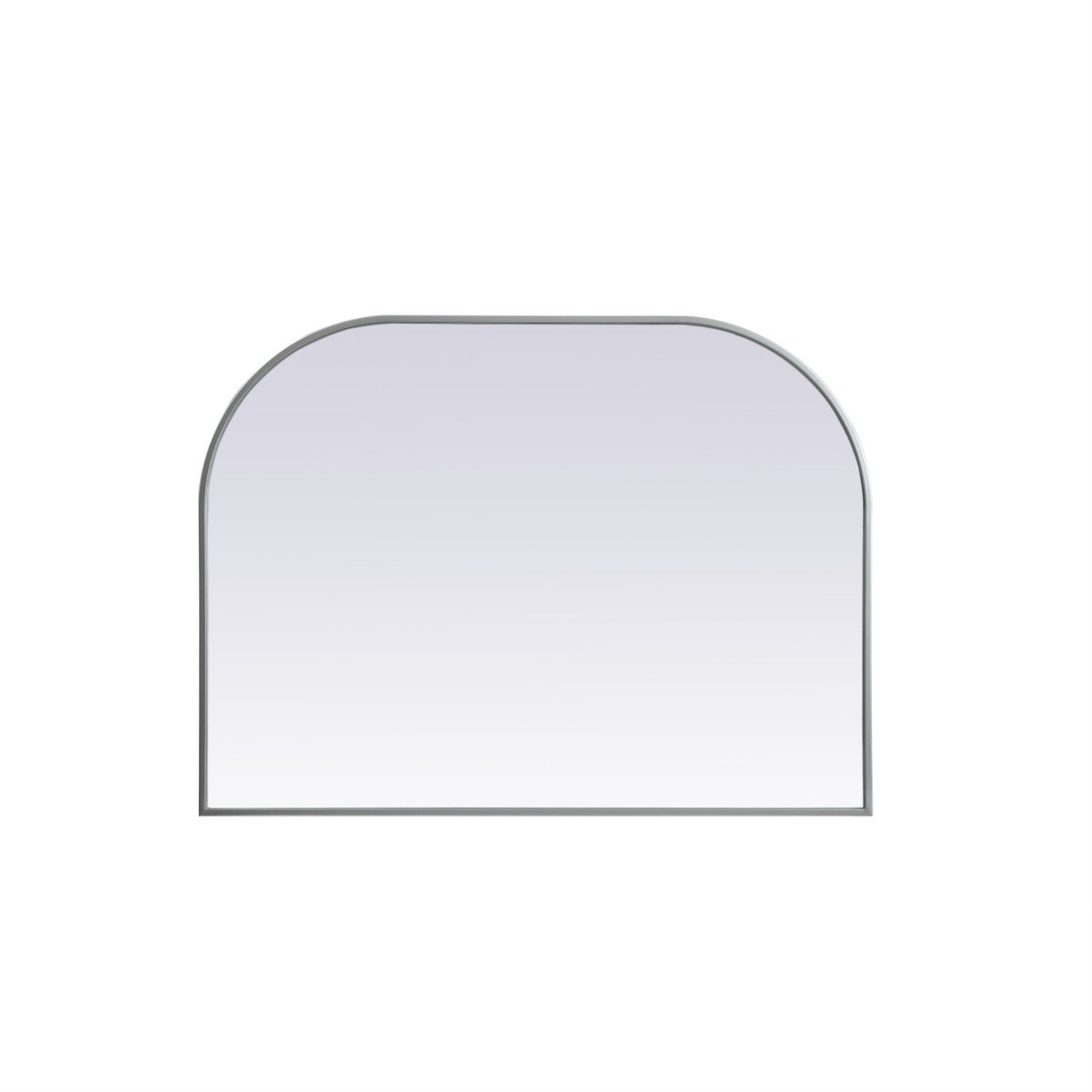 Metal Frame Arch Mirror 40X30 Inch In Silver