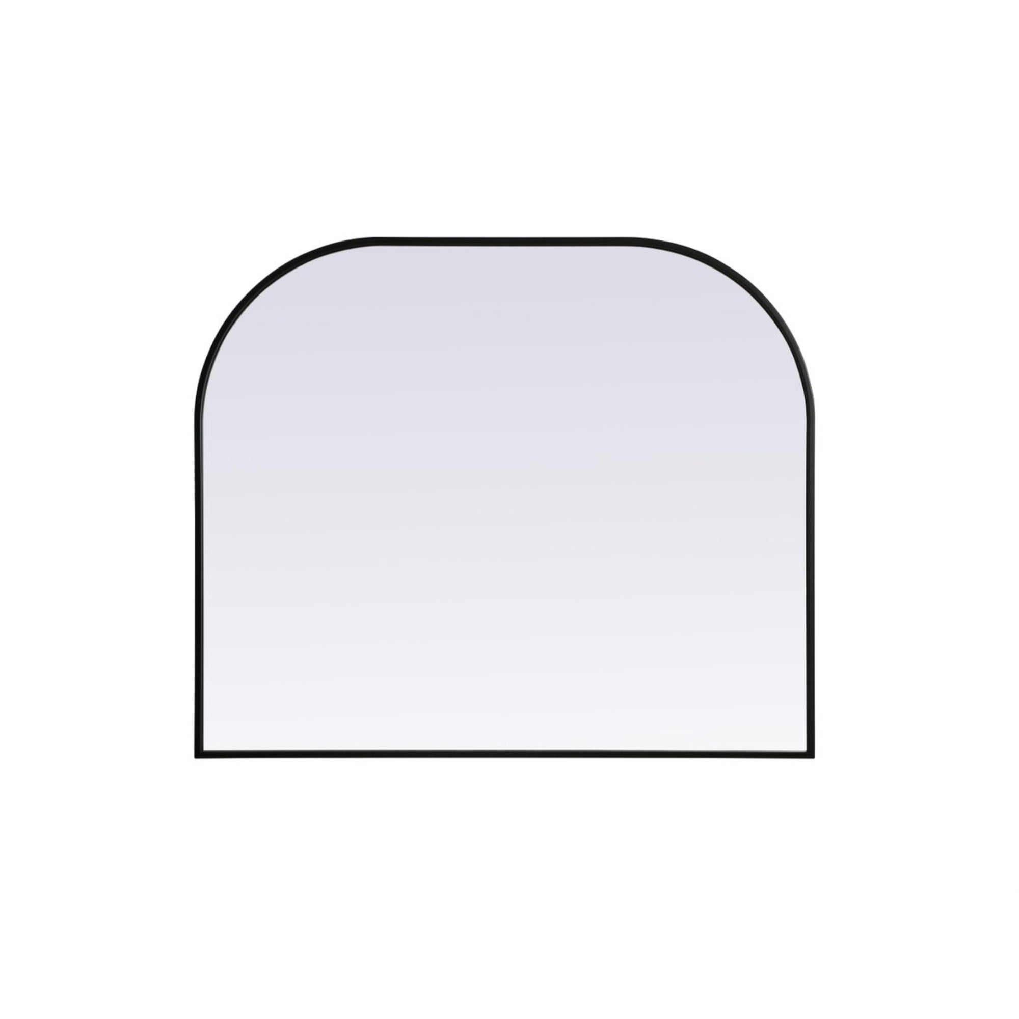 Metal Frame Arch Mirror 40X34 Inch In Black
