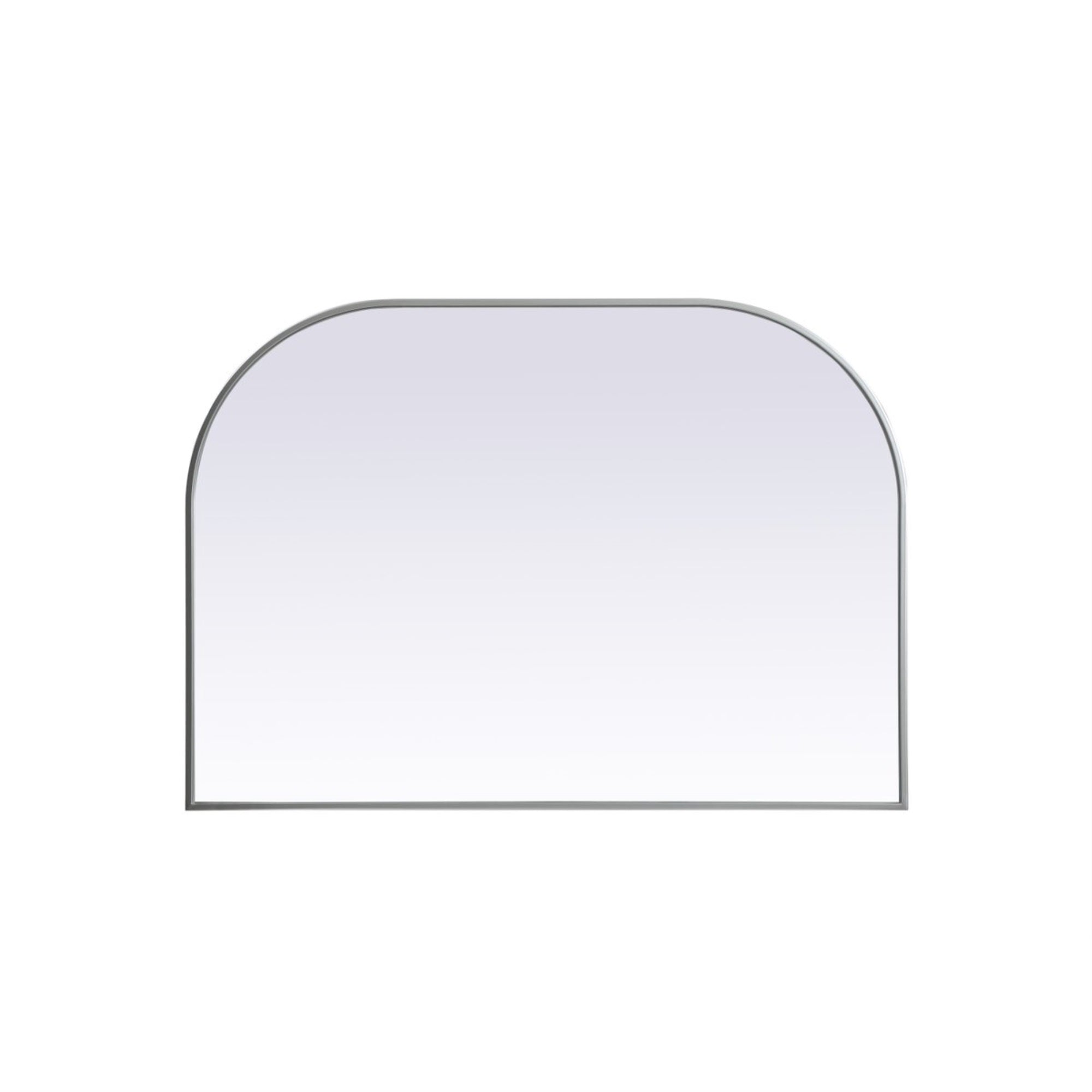 Metal Frame Arch Mirror 42X30 Inch In Silver