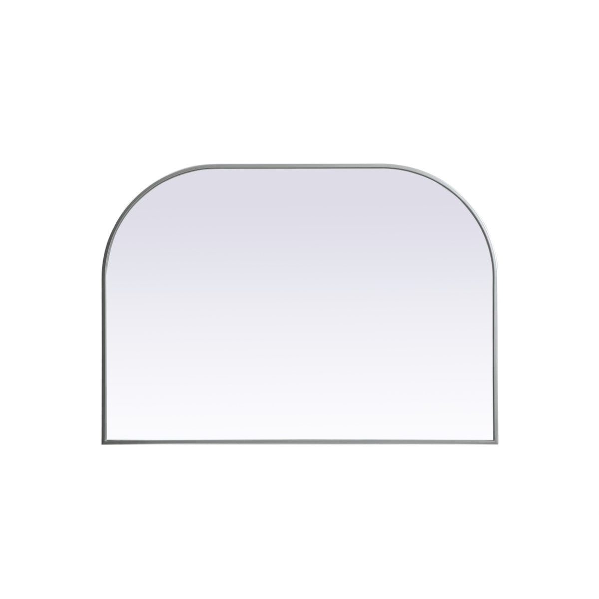 Metal Frame Arch Mirror 42X30 Inch In Silver