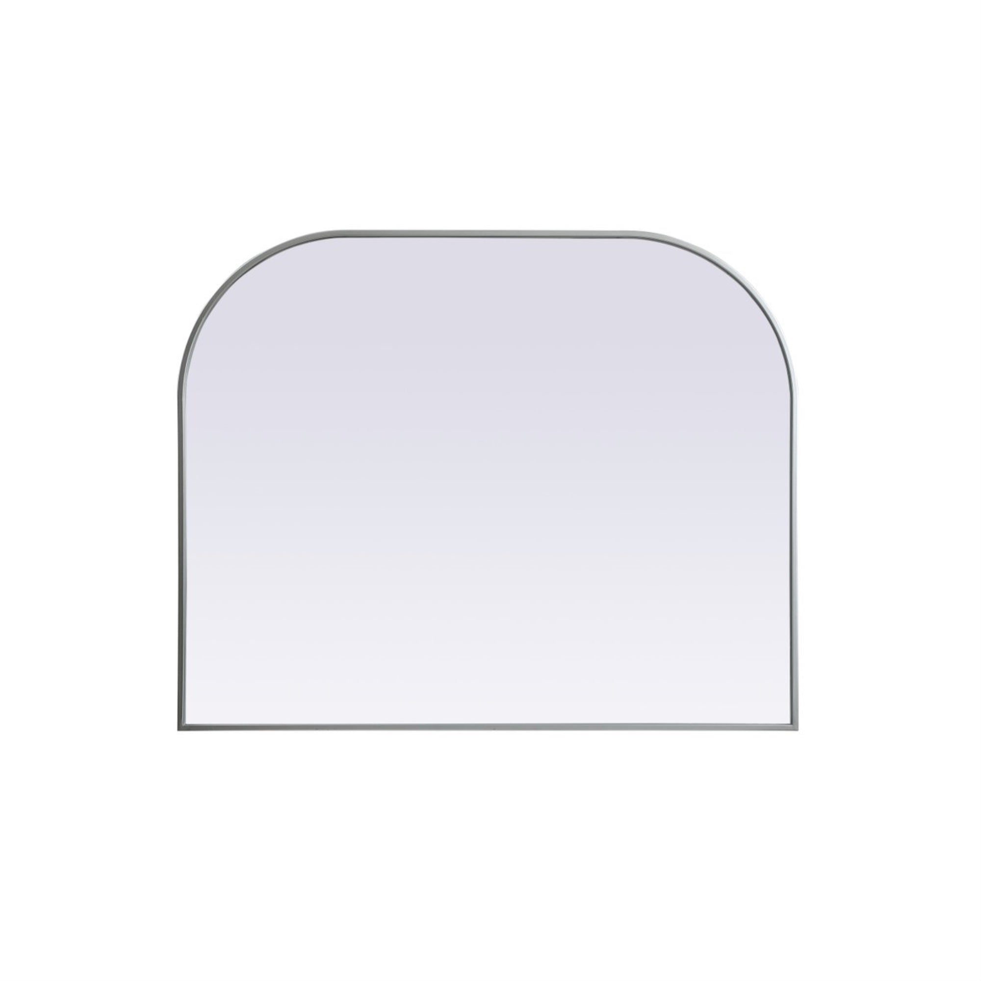 Metal Frame Arch Mirror 42X34 Inch In Silver