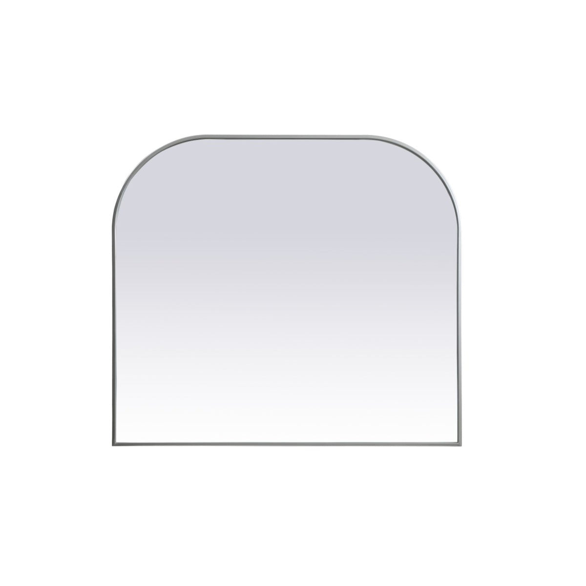 Metal Frame Arch Mirror 42X38 Inch In Silver
