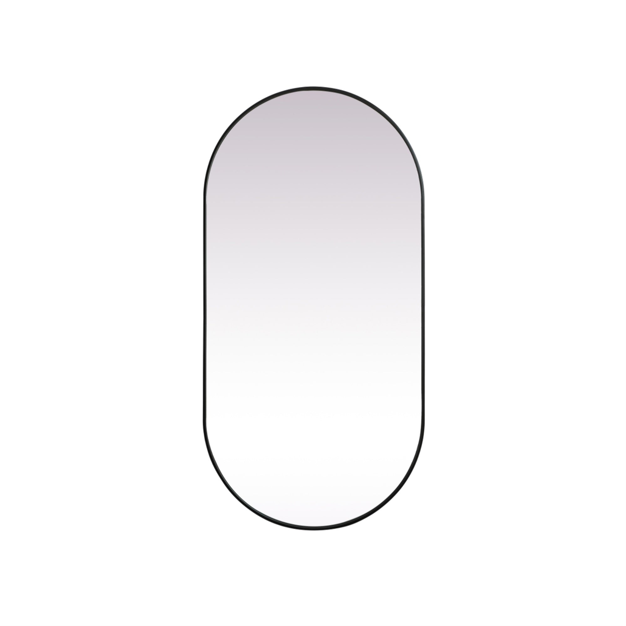 36x72 Metal Frame Oval Mirror 36X72 Inch In Black – Virventures