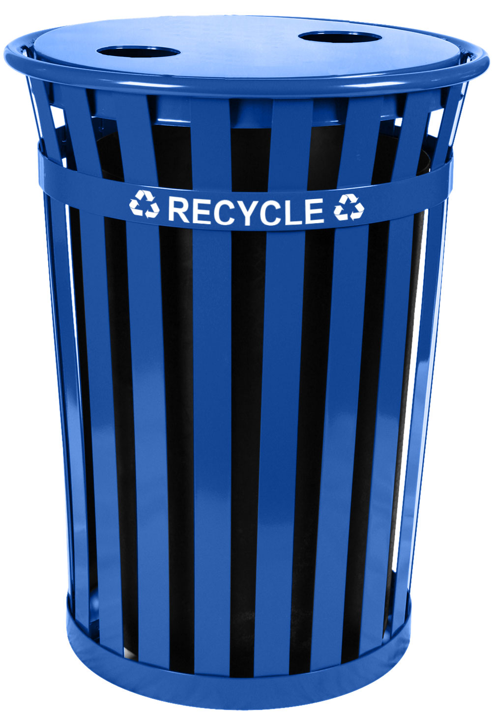Mr36-Ftr-Bl-Vv Ergode Oakley Recycling Container - Ideal For High Traffic Areas, Single Stream Recycling, Durable Steel Construc