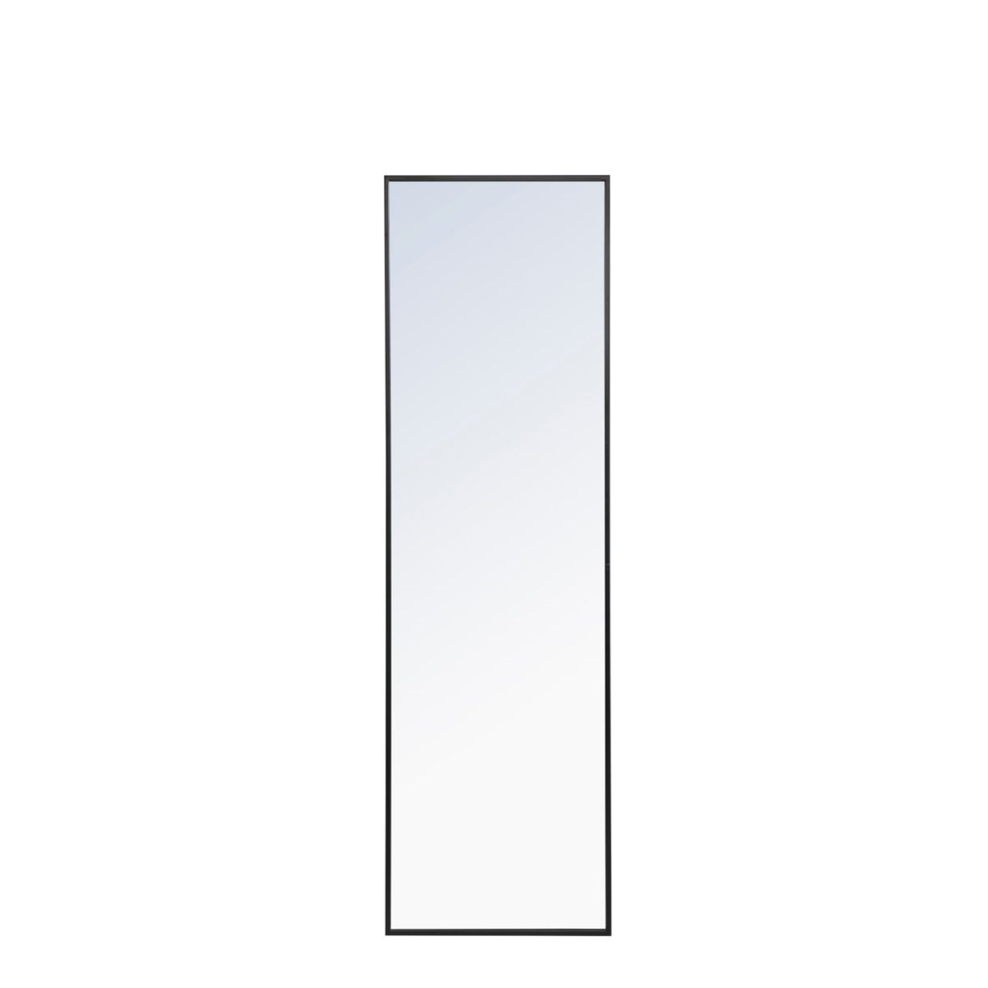 Metal Frame Rectangle Mirror 18 Inch Black